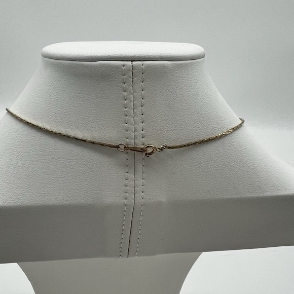 Vintage Sarah Coventry Gold-Tone V Necklace Rhinestone Detail 16" Choker Style - Picture 2 of 7